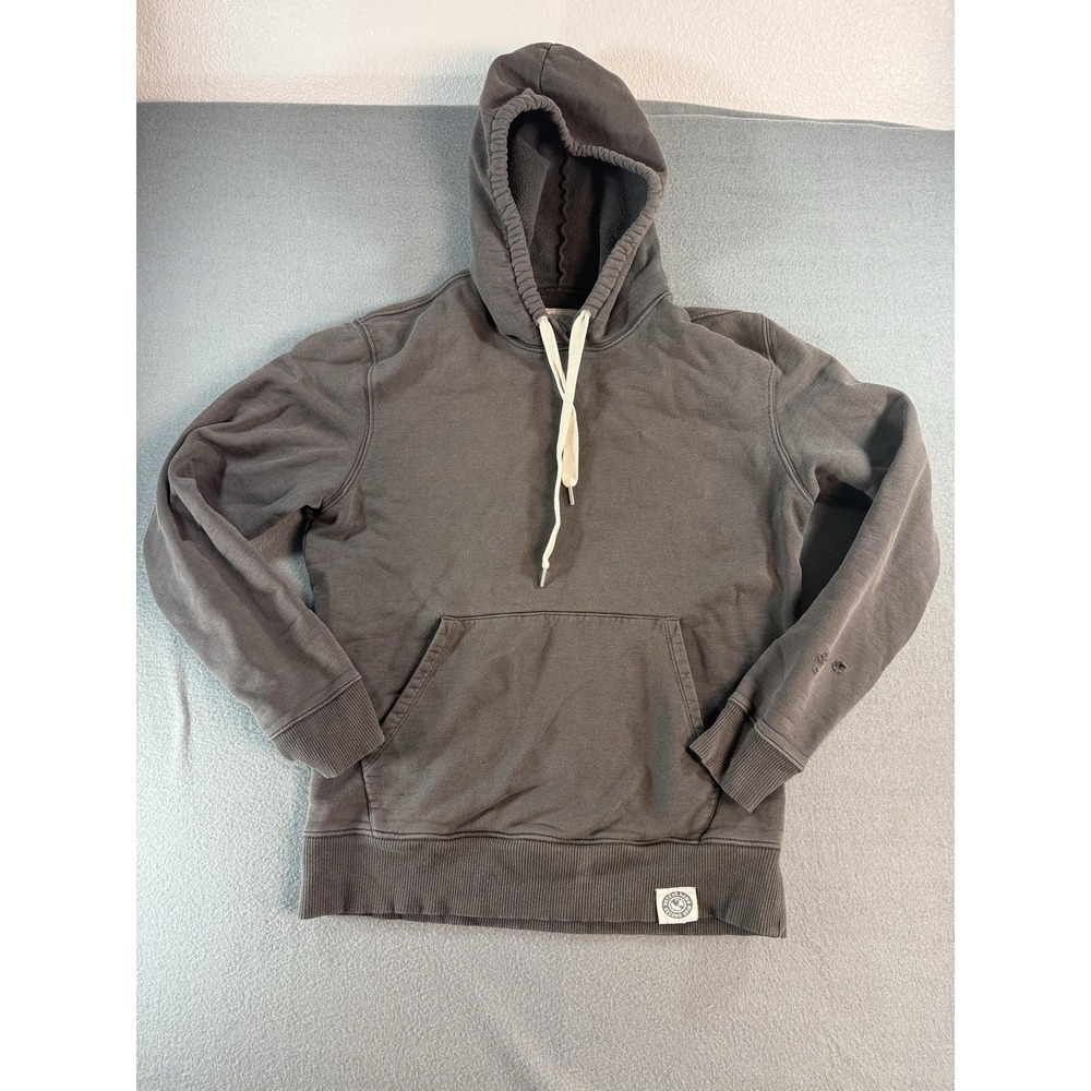 Outerknown Hoodie Mens M Gray Fleece Pullover Kangaroo Pocket Logo Casual Y2K